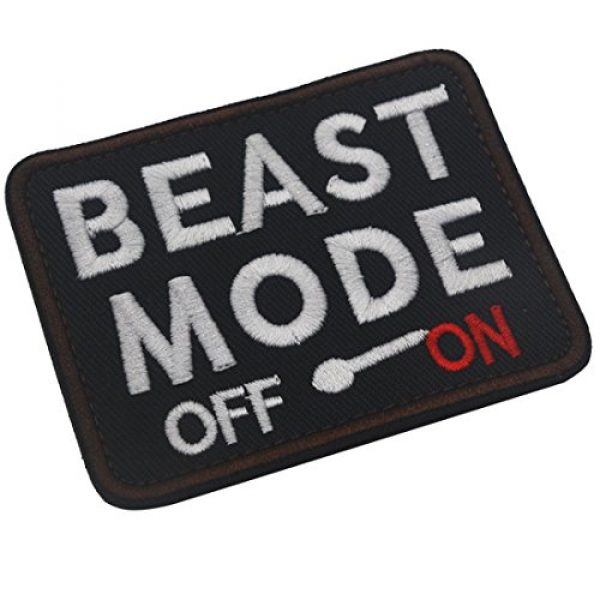 ODSP Airsoft Morale Patch 5 2PCS Beast Mode On Military Army Tactical Morale Badge Hook & Loop Decorative Decal Emblem Combat Patch 3.5" x 2.75"