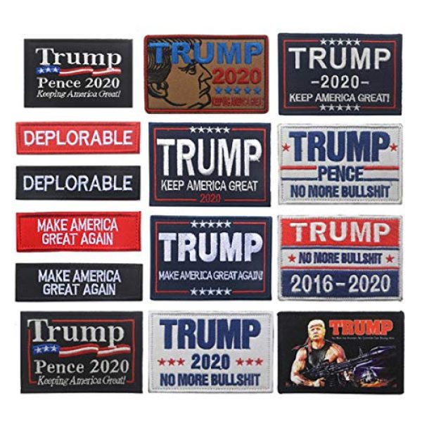 ALIPLUS Airsoft Morale Patch 1 Trump Patches Make America Great Again Patch Hook and Loop Patches 14 PCS
