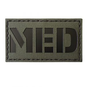Tactical Freaky Airsoft Morale Patch 1 Ranger Green Infrared MED Medical IR EMS 3.5x2 Tactical Morale Fastener Patch