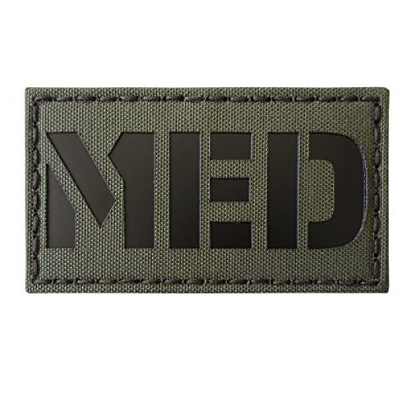 Tactical Freaky Airsoft Morale Patch 1 Ranger Green Infrared MED Medical IR EMS 3.5x2 Tactical Morale Fastener Patch