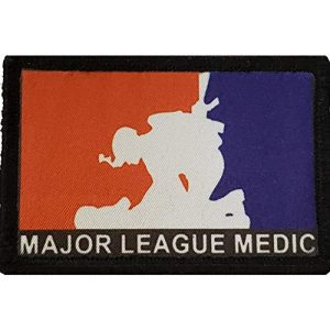 RedheadedTshirts Airsoft Morale Patch 1 Major League Medic EMT Morale Patch. 2x3" Hook Patch. Redhaededtshirts Made in The USA