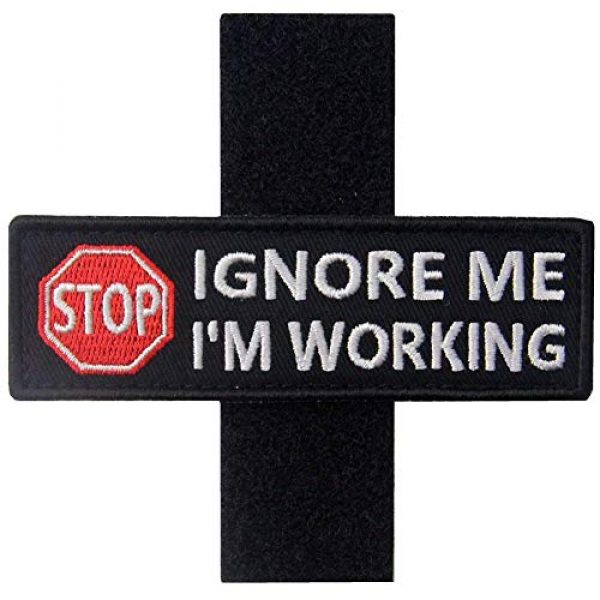 ODSP Airsoft Morale Patch 6 Service Dog No Touch No Talk, Ignore Me I'm Working, Do Not Pet Tactical Military Morale Embroidered Patches with Fastener Hook and Loop Backing