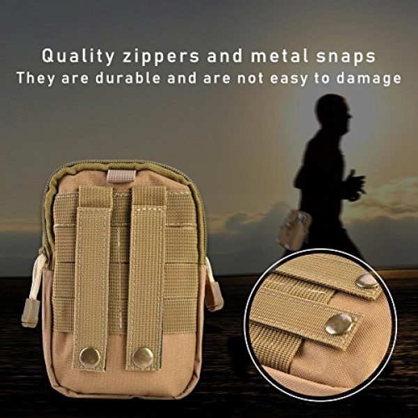 Vbestlife Tactical Pouch 4 Vbestlife Tactical Molle Pouch Bag Durable Multifunctional Outdoor Portable Tactics Sports Waist Bags Cell Phone Holder Belt Bag for Men Women 7 Colors
