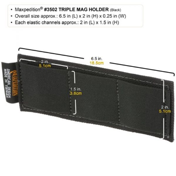 Maxpedition Tactical Pouch 4 Maxpedition Triple Mag Holder Blk