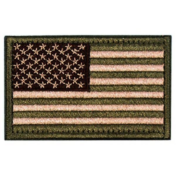 MAXXPRO Airsoft Morale Patch 1 Tactical Patches of USA US American Flag, with Hook and Loop for Backpacks Caps Hats Jackets Pants, Military Army Uniform Emblems, Size 3x2 Inches