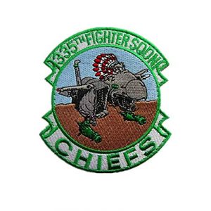 Embroidery Patch Airsoft Morale Patch 1 335th Tactical Fighter Squadron Chiefs Air Force Military Hook Loop Tactics Morale Embroidered Patch