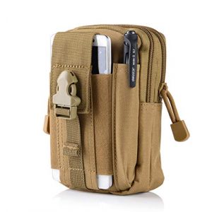 MODANA Tactical Pouch 1 MODANA Universal Multifunctional Tactical Molle EDC Pouch Waist Belt Bag Gadget Wallet Zipper Compartment Phone Holder for iPhone Samsung Pixel Moto HTC Huawei and More Smartphones