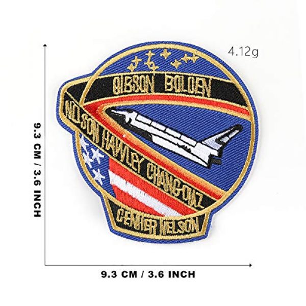 ENJOY OUTDOOR Airsoft Morale Patch 2 Iron on Patches Space Fans USA NASA Appliques Cool Patches Fabric Embroidered Patches Motif Applique Kit, Perfect Ironed on Jackets, Clothing (Space Ship-2)