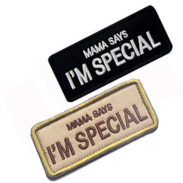 LanXin Airsoft Morale Patch 1 2 Pieces Mama Says I'm Special Embroidery Patch Military Morale Patch Tactical Emblem Badges Appliques Embroidered Patches - Hook and Loop Fasteners Backing Patches
