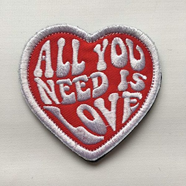 Xunqian Airsoft Morale Patch 3 All You Need is Love Military Heart Funny Embroidered Morale Hook & Loop Patch (B-Love Heart)