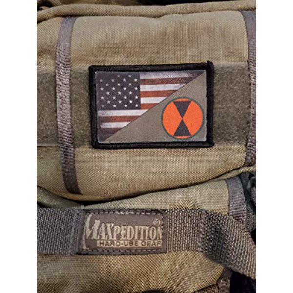 RedheadedTshirts Airsoft Morale Patch 2 Full Color 7th Infantry Division USA Flag Morale Patch Tactical Military. 2x3" Hook and Loop Made in The USA