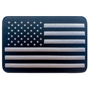 Seibertron Airsoft Morale Patch 1 Seibertron Reflective Us Flag 2"x3" in The Dark Hook & Loop 3D PVC Patch, Perfect for Seibertron Helmet Backpack