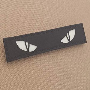 Tactical Freaky Airsoft Morale Patch 1 Glow Dark Scary Cat Eyes 1x5 GITD Eye Morale Tactical Touch Fastener Patch