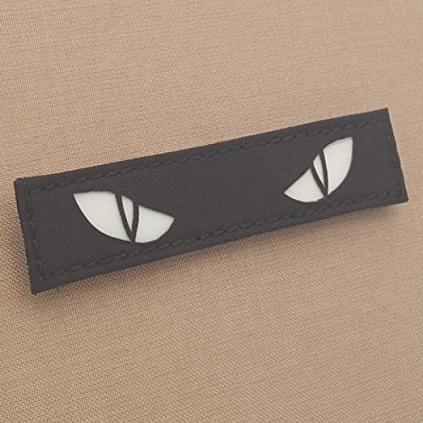 Tactical Freaky Airsoft Morale Patch 1 Glow Dark Scary Cat Eyes 1x5 GITD Eye Morale Tactical Touch Fastener Patch
