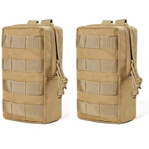 DODO DEER Tactical Pouch 1 DODO DEER 2 Pack Molle Pouch, Tactical Back Pouches, Tactical Compact Waist Bags EDC Utility Pouch Bags with 4 Hooks for Outdoor Hunting Camping Training