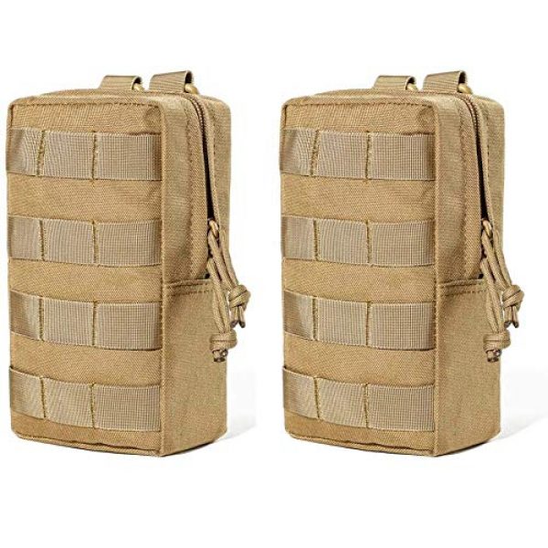 DODO DEER Tactical Pouch 1 DODO DEER 2 Pack Molle Pouch, Tactical Back Pouches, Tactical Compact Waist Bags EDC Utility Pouch Bags with 4 Hooks for Outdoor Hunting Camping Training