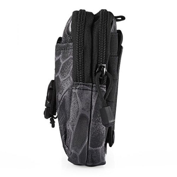 AODD Tactical Pouch 5 AODDING Tactical Pouch Bag, Waterproof Outdoor Sports Tactical Molle Waist Bag, Mini Size and Easy to Carry, Strong, Practical, Security Carry Case for Camping Hiking Mountaineering