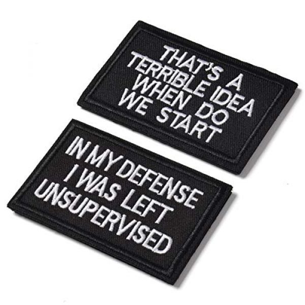 J.CARP Airsoft Morale Patch 2 2 Pieces in My Defense I was Left Unsupervised &That's a Terrible Idea When Do We Start Tactical Military Morale Patch for Tactical Gear
