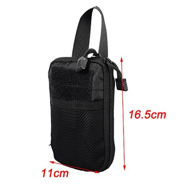 Pvnoocy Tactical Pouch 2 Black 1000D Nylon Tactical Bag Outdoor Molle Military Pockets Mobile Phone Key Mini Tool Waterproof Air Gun Sports Bag