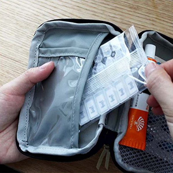 bjlongyi Tactical Pouch 5 bjlongyi Portable First Aid Bag,Outdoor Camping Home Survival First Aid Kit Bag Case Pill Pouch