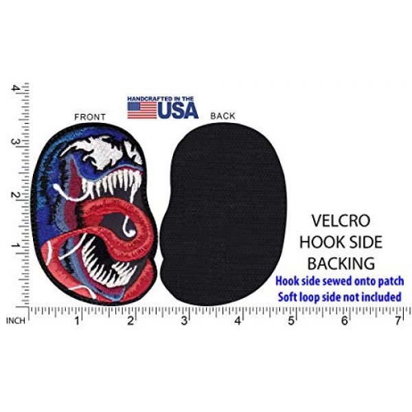 Tactical Patch Works Airsoft Morale Patch 5 Venom Tongue Real Head Eddie Brock Inspired Art Patch