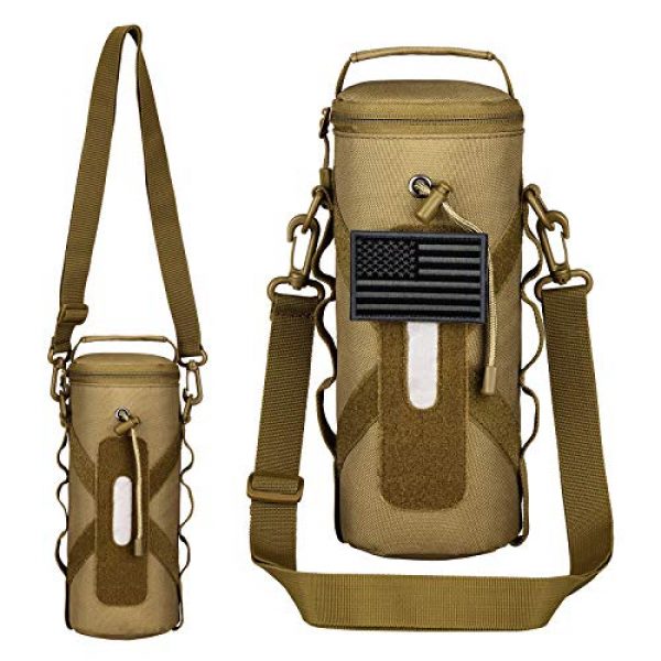 Protector Plus Tactical Pouch 5 Protector Plus Tactical Water Bottle Pouch Military MOLLE Attachment Kettle Holder Bag H2O Drinks Carrier Case (Patch Included)