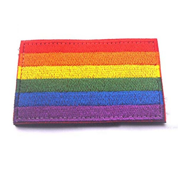 SOUTHYU Airsoft Morale Patch 3 SOUTHYU LGBT Pride Rainbow Flag Morale Patch Gay Lesbian Right Embroidered Badge Decorative Appliques Fastener Hook & Loop