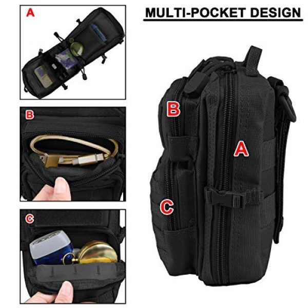 AMYIPO Tactical Pouch 3 AMYIPO MOLLE Pouch Multi-Purpose Compact Tactical Waist Bags Small Utility Pouch Mini Pocket