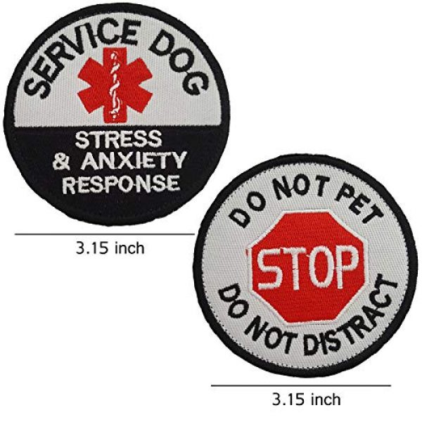 Lightbird Airsoft Morale Patch 2 Lightbird 6 PCS Service Dog in Training/Working/Stress & Anxiety Response Embroidered Hook & Loop Morale Patches