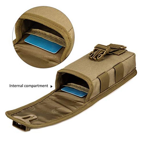 CREATOR Tactical Pouch 5 CREATOR Tactical Cell Phone Holster Pouch Cellphone Case Molle Gadget Bag Molle Attachment Belt Holder with Flag Patch