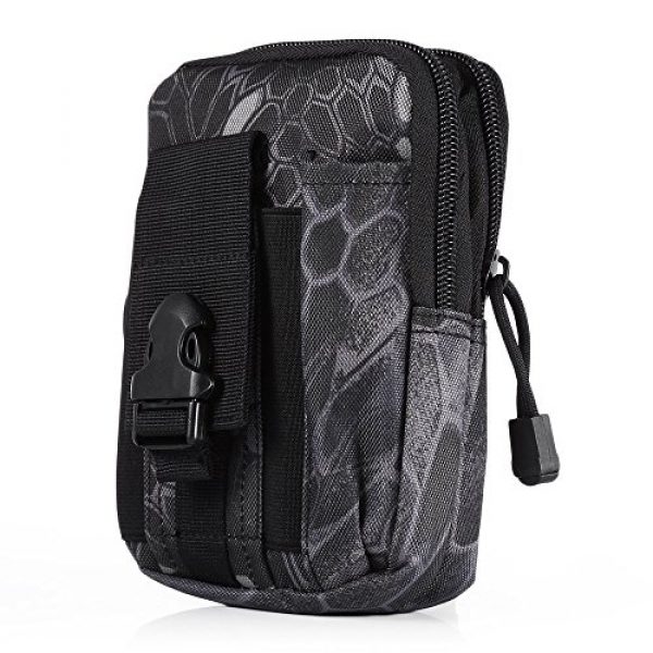 AODD Tactical Pouch 3 AODDING Tactical Pouch Bag, Waterproof Outdoor Sports Tactical Molle Waist Bag, Mini Size and Easy to Carry, Strong, Practical, Security Carry Case for Camping Hiking Mountaineering