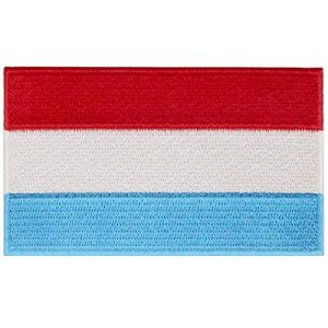 EmbTao Airsoft Morale Patch 1 EmbTao Luxembourg Flag Patch Embroidered National Morale Applique Iron On Sew On Luxembourgish Emblem