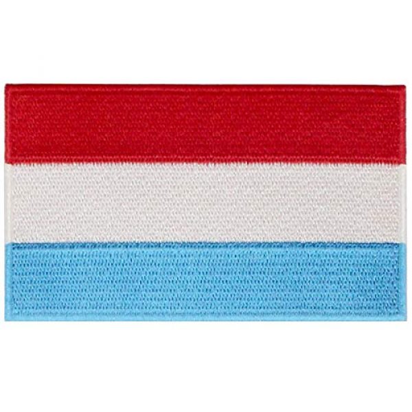 EmbTao Airsoft Morale Patch 1 EmbTao Luxembourg Flag Patch Embroidered National Morale Applique Iron On Sew On Luxembourgish Emblem