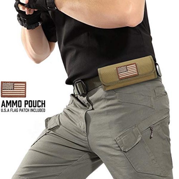 Livans Tactical Pouch 5 Livans Tactical Ammo Pouch, Cartridge Holder Molle Magazine Pouches Bullet Bag Shotgun Shell Holder Include U.S.A Flag Patch