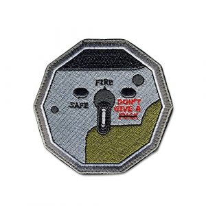 BASTION Airsoft Morale Patch 1 BASTION Morale Patches (Don't Give F Switch) | 3D Embroidered Patches with Hook & Loop Fastener Backing | Well-Made Clean Stitching | Military Patches Ideal for Tactical Bag, Hats & Vest