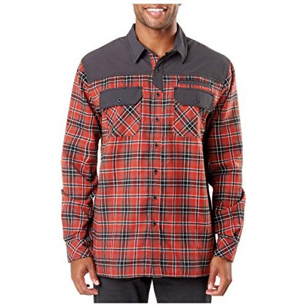 5.11 Tactical Shirt 1 5.11 Tactical Men's Endeavor Flannel Shirt, RAPIDraw Placket, Abrasion Resistance, Style 72468