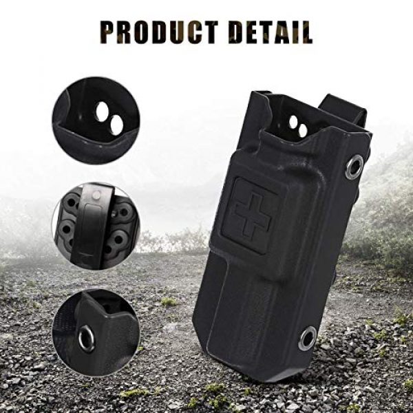 Catrne Tactical Pouch 3 Tourniquet Holder, Molle Tourniquet Pouch for CAT Combat Application Gen 7 or Older, Fits Up to 2" Width Belt Carrier Storage Box for Outdoor Hunting, Police Gear, Outdoor Rescue (Black, 3 Pcs)