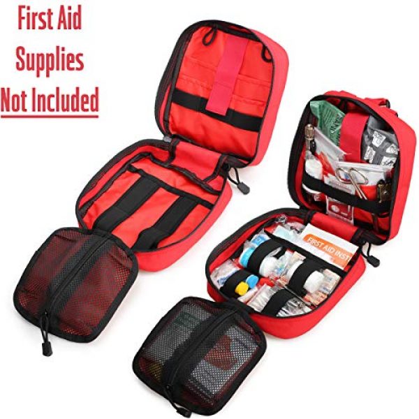 LIVANS Tactical Pouch 4 LIVANS Tactical First Aid Pouch, Molle EMT Pouches Rip-Away Military IFAK Medical Bag Outdoor Emergency Survival Kit Quick Release Design Include Red Cross Patch