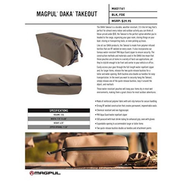 Magpul Tactical Pouch 6 Magpul DAKA Takeout Tactical Bag All-Purpose Durable Water-Resistant Heavy Duty Zipper Pouch