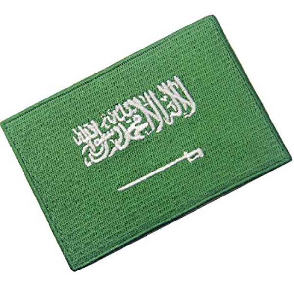 EmbTao Airsoft Morale Patch 3 Saudi Arabia Flag Embroidered Arabian Emblem Iron On Sew On Arab National Patch