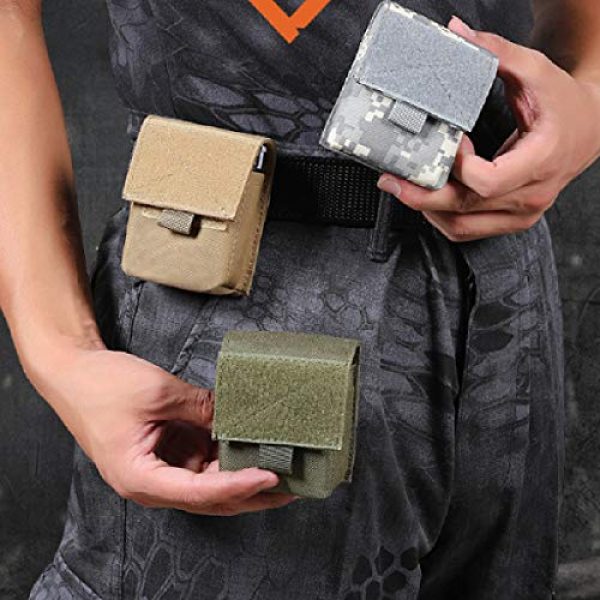 TRIWONDER Tactical Pouch 7 TRIWONDER Tactical Cigarette Pouch Molle Small Military Bag Battery Cigarette Case EDC Utility Card Holder Lighter Slot Mini Cigar Waist Pack