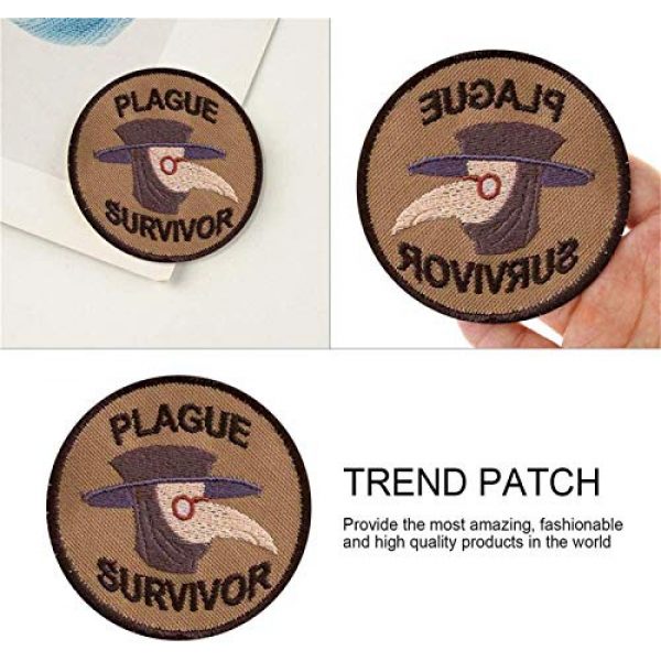 S-SNAIL-OO Airsoft Morale Patch 3 S-SNAIL-OO 7pcs Plague Survivor Geek Merit Badge Patch - Military Patches with Velcro - Embroidered Morale Patch - Hook and Loop Attach for Hats, Jeans, Vest, Coat