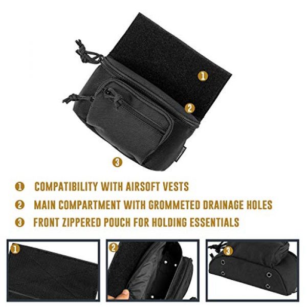 OneTigris Tactical Pouch 2 OneTigris PLUS1 Dump Pouch Tactical Drop Add-on Pack for Airsoft