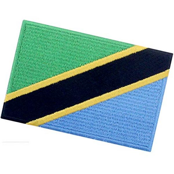EmbTao Airsoft Morale Patch 4 EmbTao Tanzania Flag Patch Embroidered National Morale Applique Iron On Sew On Tanzanian Emblem