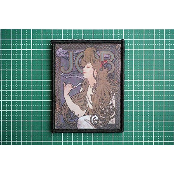 WAPPEN-YA DONGRI Airsoft Morale Patch 2 Morale Patch Hook and Loop Alfons Maria Mucha A0529 (Type2)