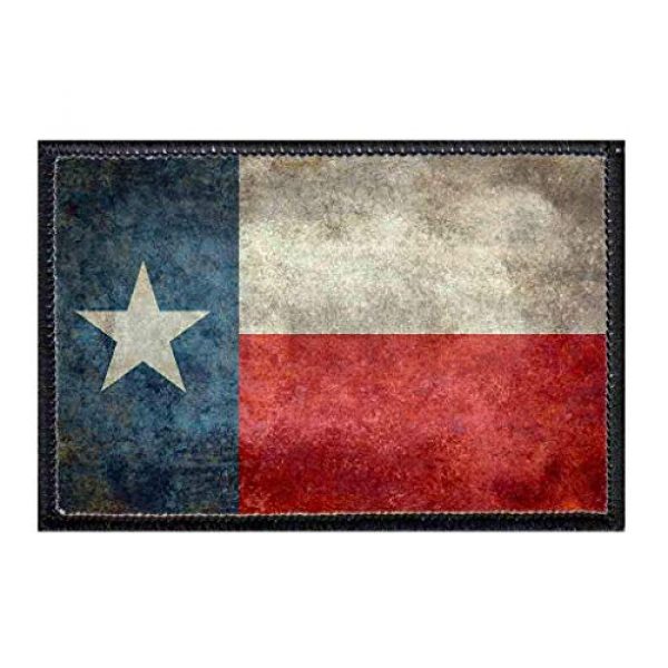 P PULLPATCH Airsoft Morale Patch 1 Texas State Flag - Distressed - Color Morale Patch | Hook and Loop Attach for Hats, Jeans, Vest, Coat | 2x3 in | by Pull Patch