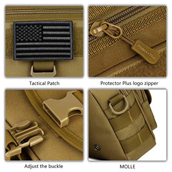 Protector Plus Tactical Pouch 7 Protector Plus Tactical Messenger Bag Men Small Military MOLLE Crossbody Pack Tool Briefcase Assault Gear Handbags Outdoor Utility Carry Satchel (Patch Included)