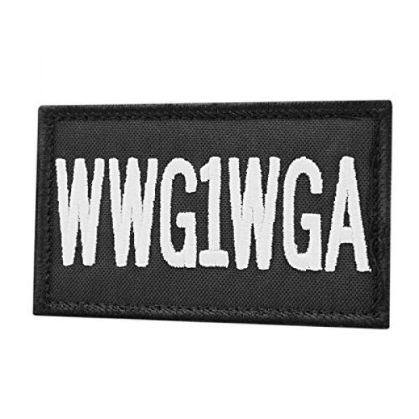 LEGEEON Airsoft Morale Patch 1 LEGEEON WWG1WGA 2x3.25 Where We Go One All Morale Hook-and-Loop Cap Patch