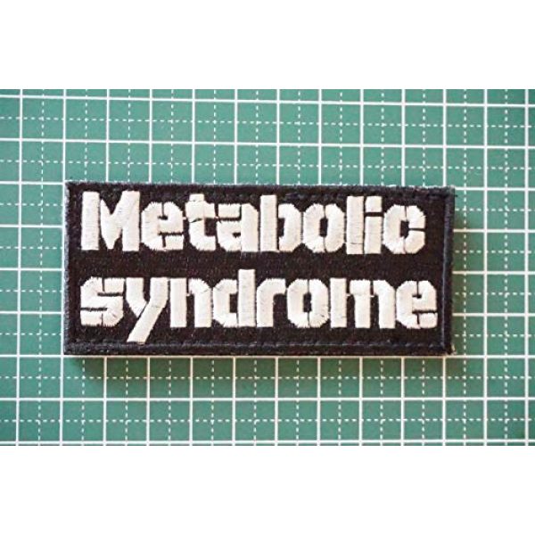 WAPPEN-YA DONGRI Airsoft Morale Patch 2 Verclo Embroidered Morale Patch Metabollic Syndrome A0429