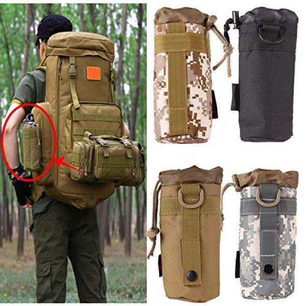 Ponis-Limos Tactical Pouch 4 Ponis-Limos - Outdoor Tactical Gear Military Molle System Water Bottle Bag Kettle Pouch Holder Black/Khaki/CP/DCU